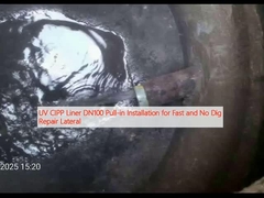 ইউভি সিআইপিপি লিনার DN100 দ্রুত এবং কোন খনন মেরামত জন্য টান ইনস্টলেশন পার্শ্ববর্তী